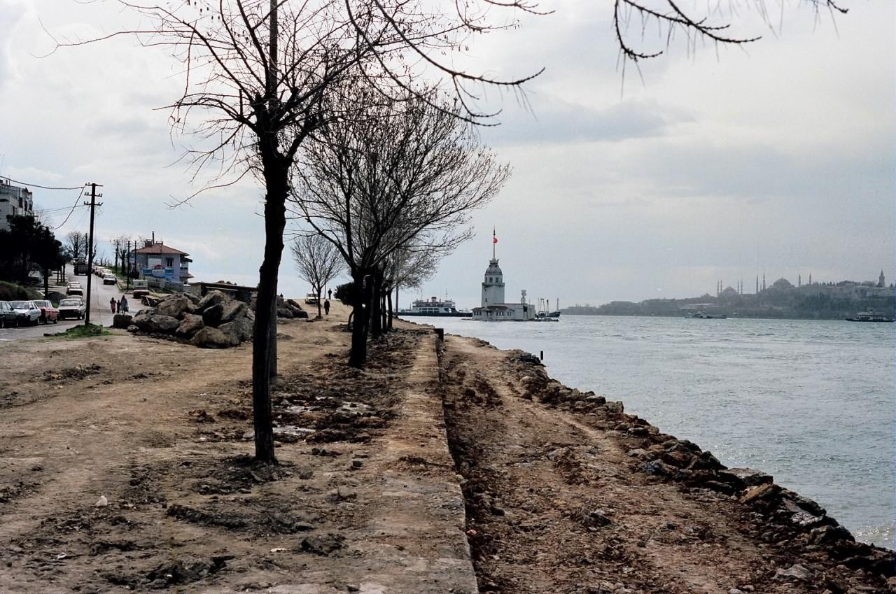 1980'li yıllarda Salacak-Harem sahil yolu yapımı başlangıcı. Mehmet N. Taşdelen Arşivi