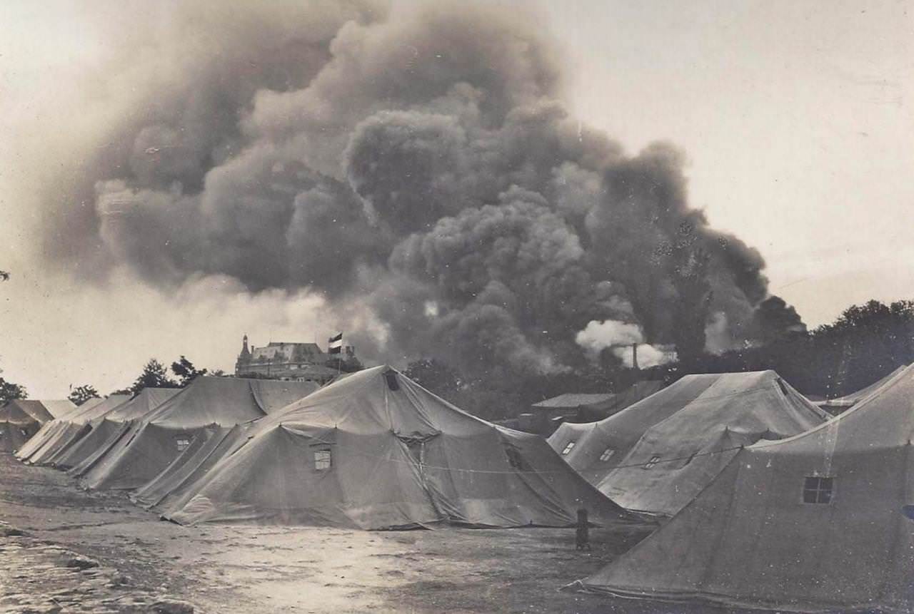 6 Eylül 1917 günündeki Haydarpaşa Sabotajı: Cephane yüklü tren patlatılmıştır.