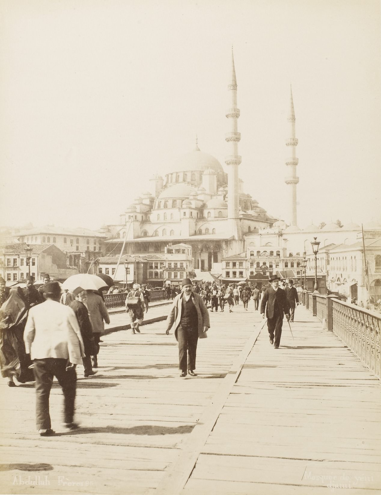 7062- Galata Köprüsü Üzeri ve Yeni Cami / Abdullah Fréres Fotoğrafı