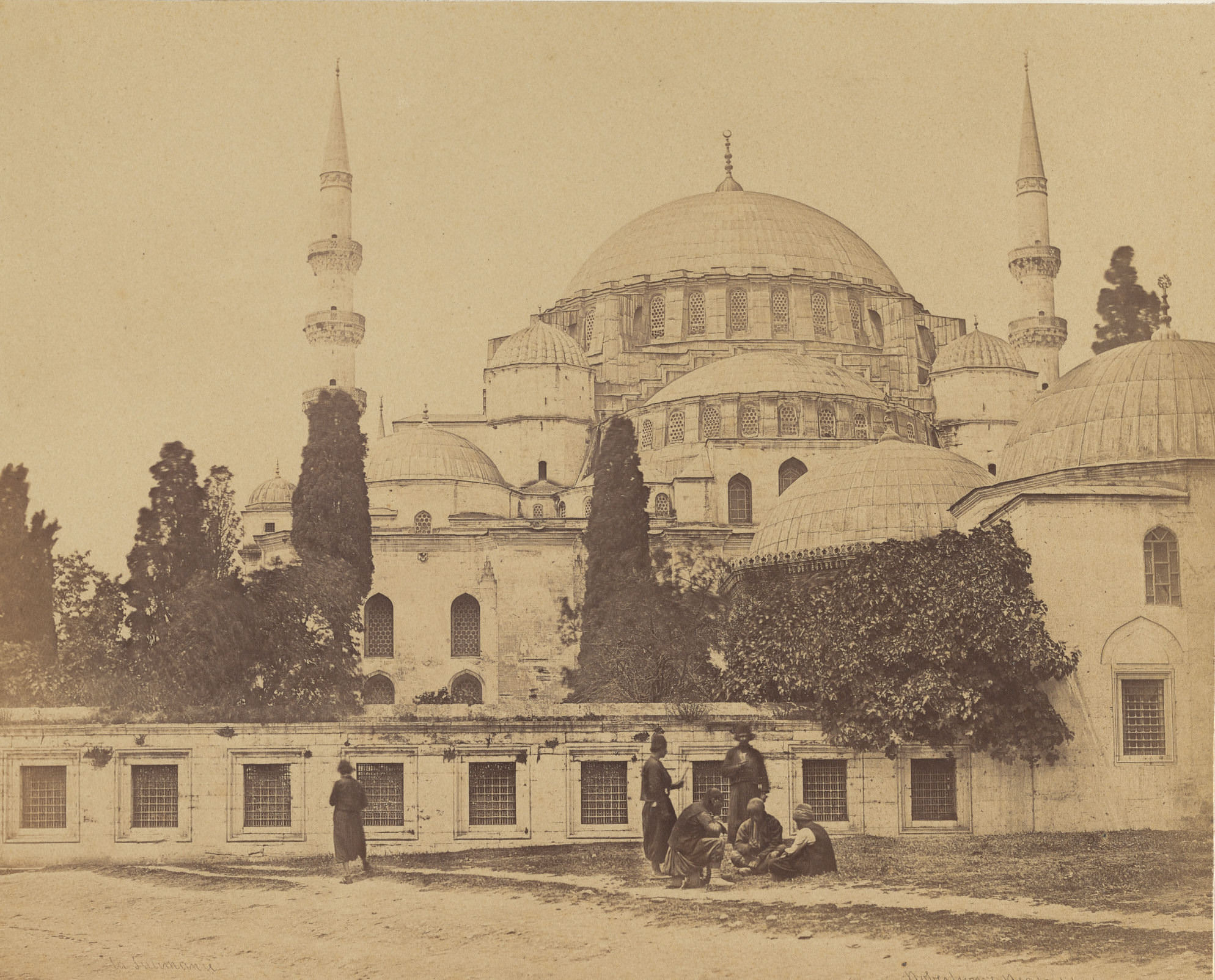 7076 - Süleymaniye Camii / Robertson & Beato Fotoğrafı / 1850'ler