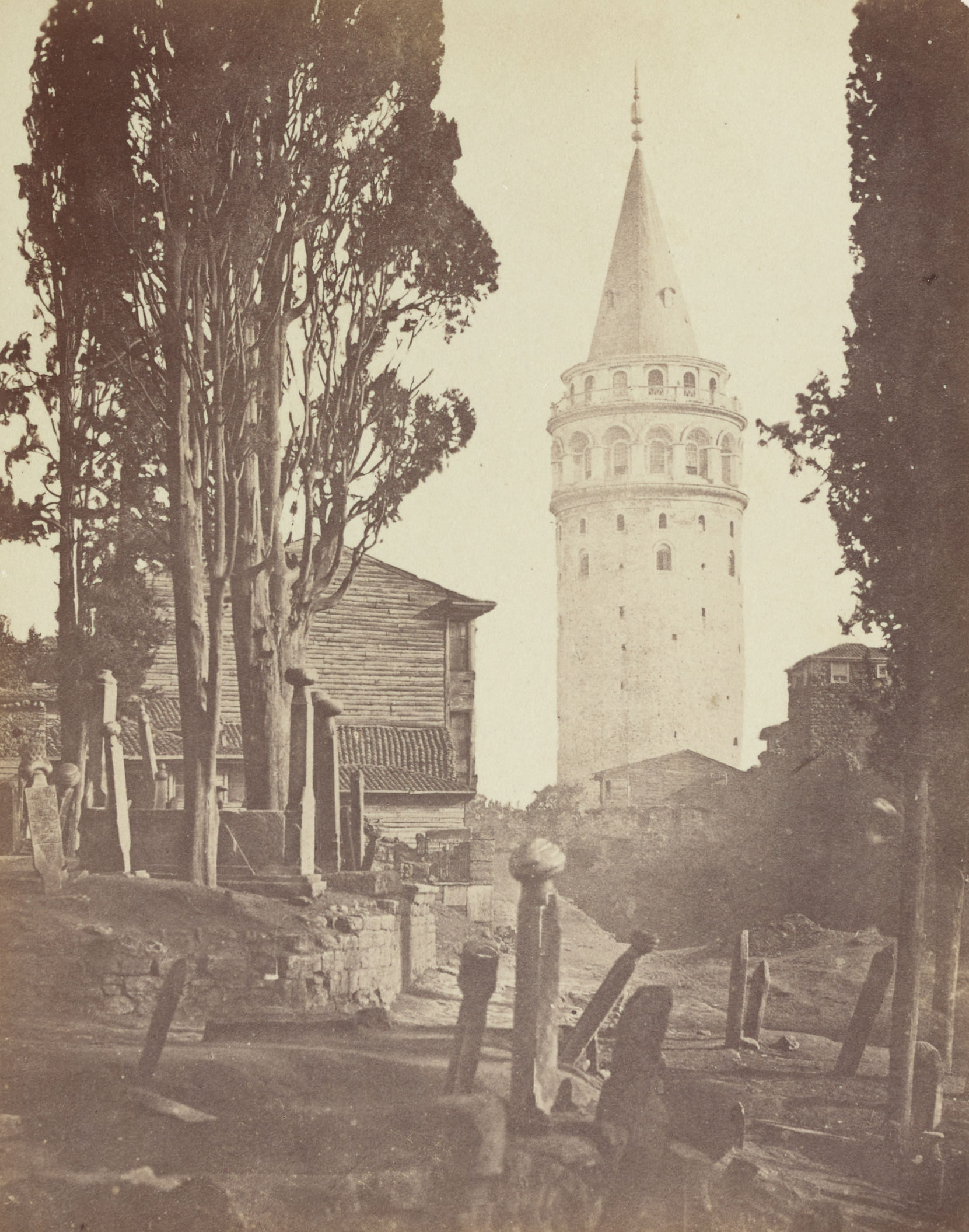 7260- Galata Kulesi / Robertson ve Beato Fotoğrafı / 1850'ler