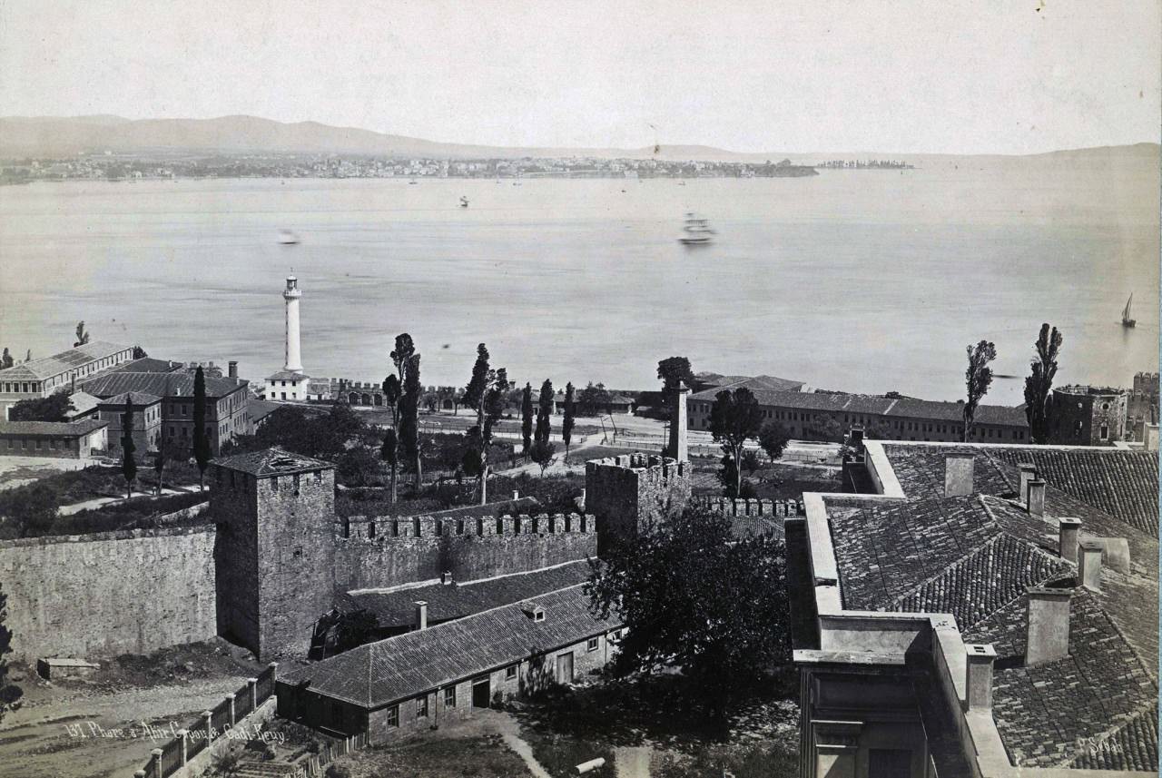 Ahırkapı ve Topkapı Sarayı Surları Pascal Sébah fotoğrafı