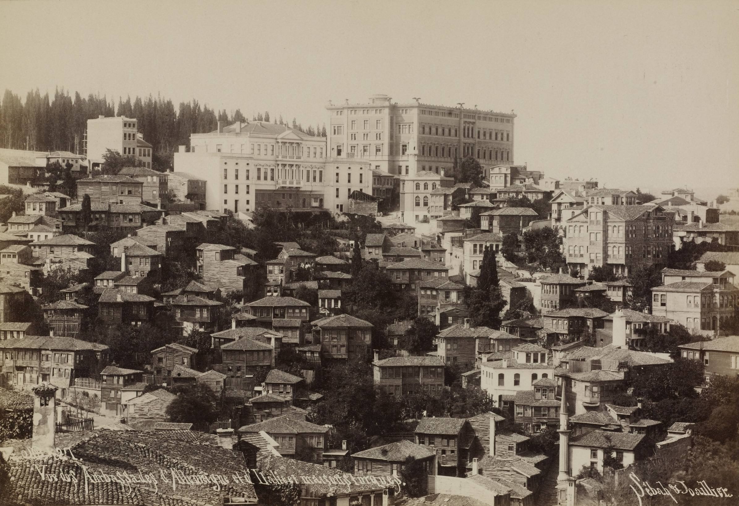 Alman Elçiliği ve Çevresi / Sébah ve Joaillier Fotoğrafı / 1880'ler