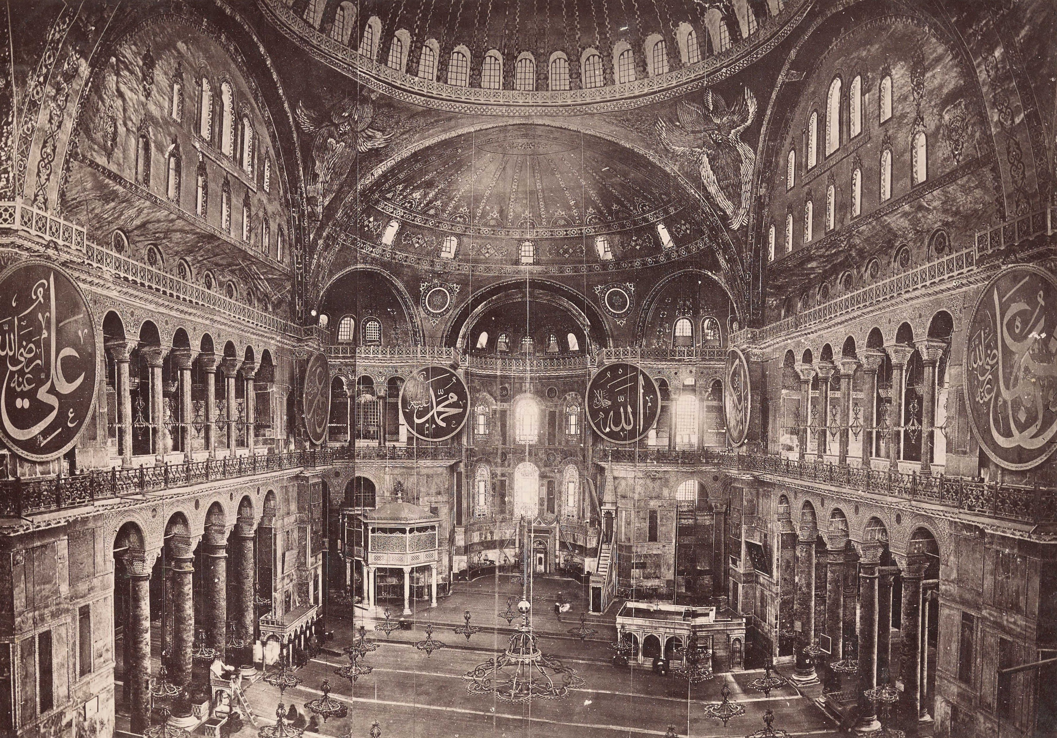 Ayasofya İç Görünümü / Abdullah Fréres / 1875-80