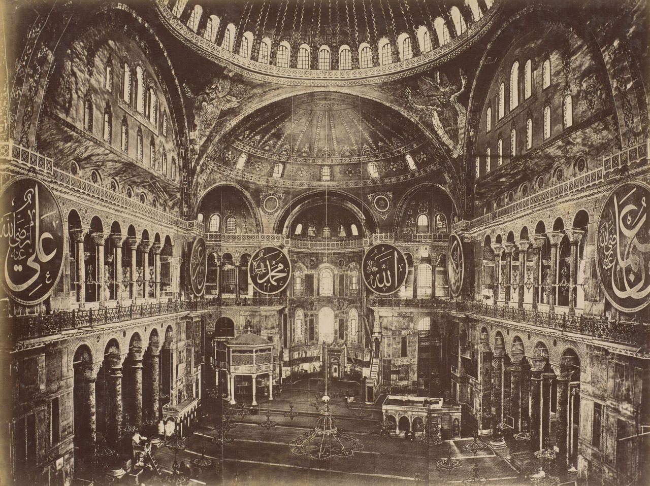 Ayasofya İç Görünümü Abdullah Fréres /1875