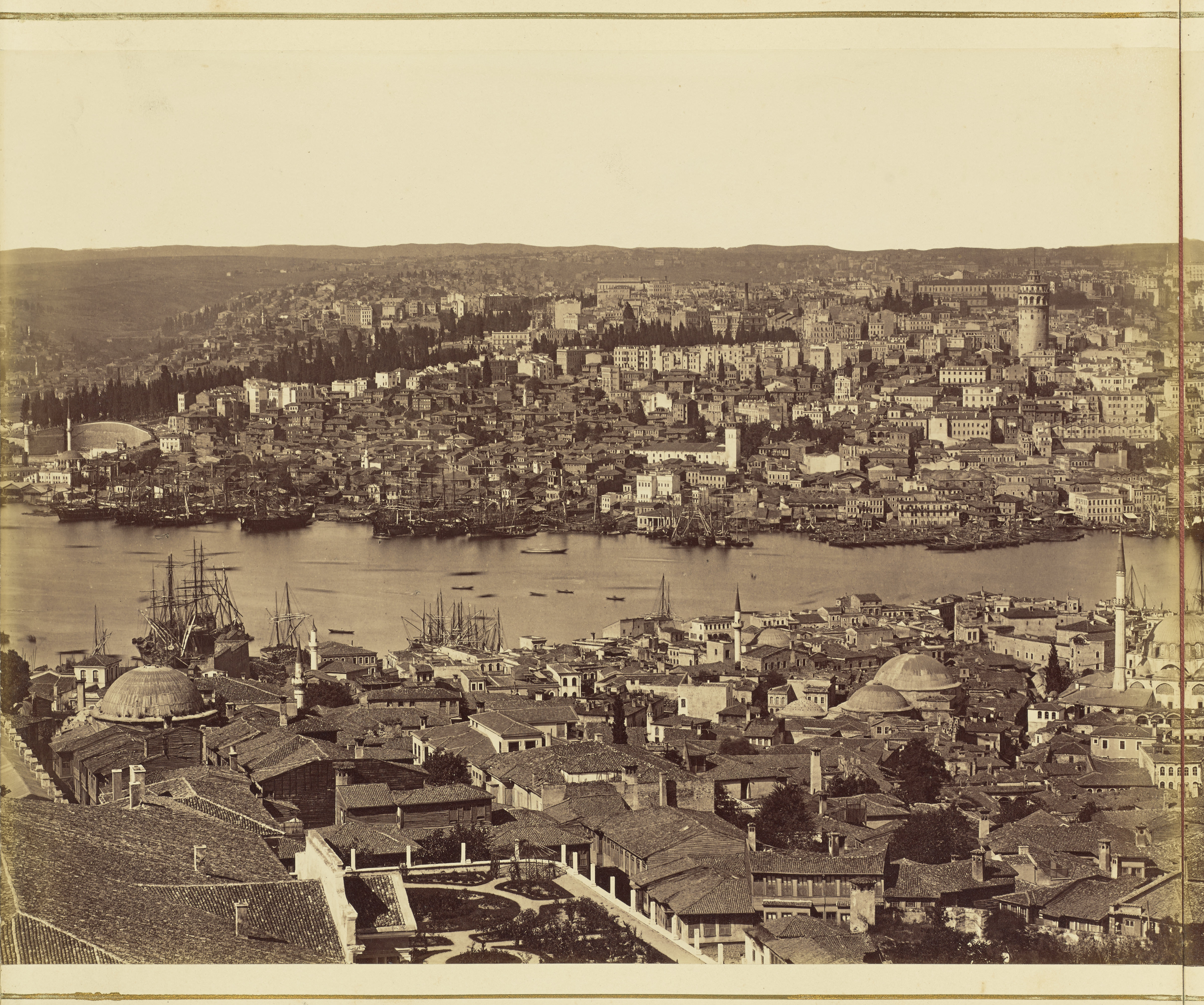 Beyazıt Kulesi'nden Panoramik Görünüm - 3/8 - Guillaume Berggren, 1870