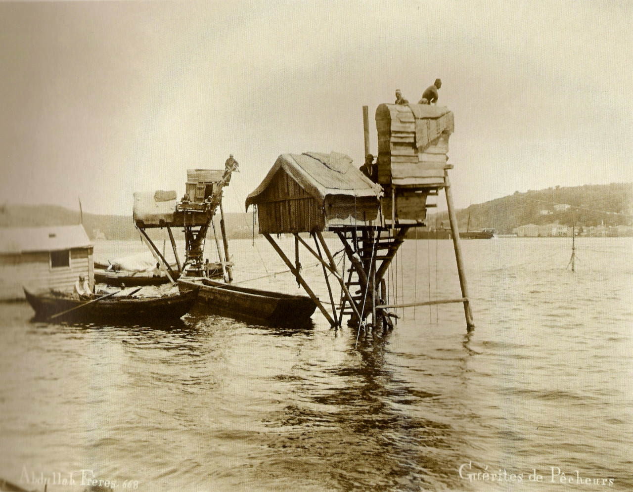 Eski İstanbul Fotoğrafı Bebek’te Dalyan / Abdullah Fréres fotoğrafı