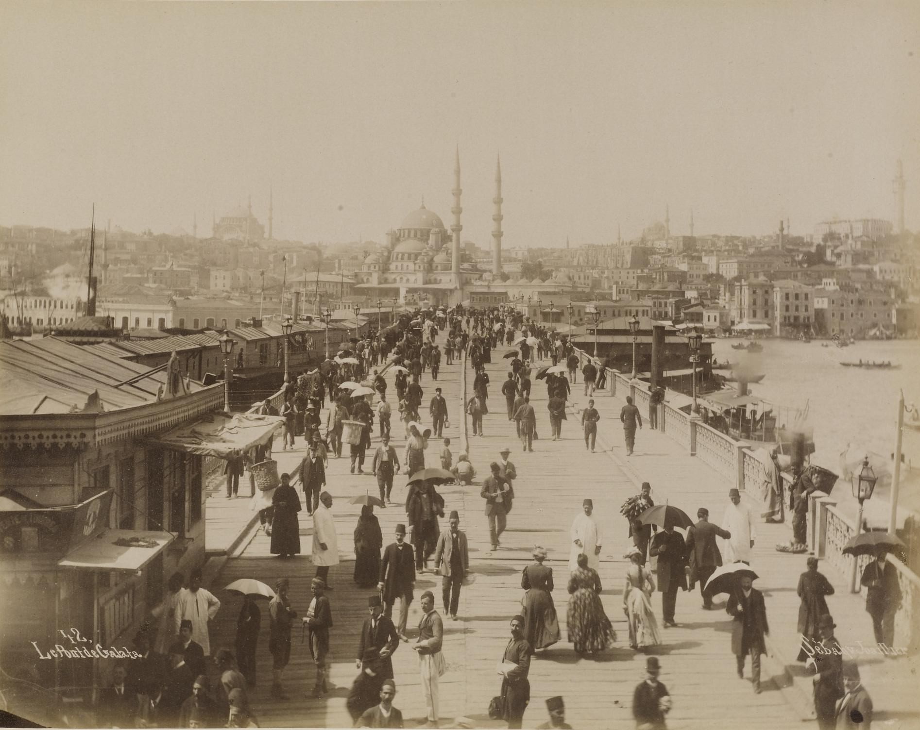 Galata Köprüsü Üzeri / Sébah ve Joaillier Fotoğrafı