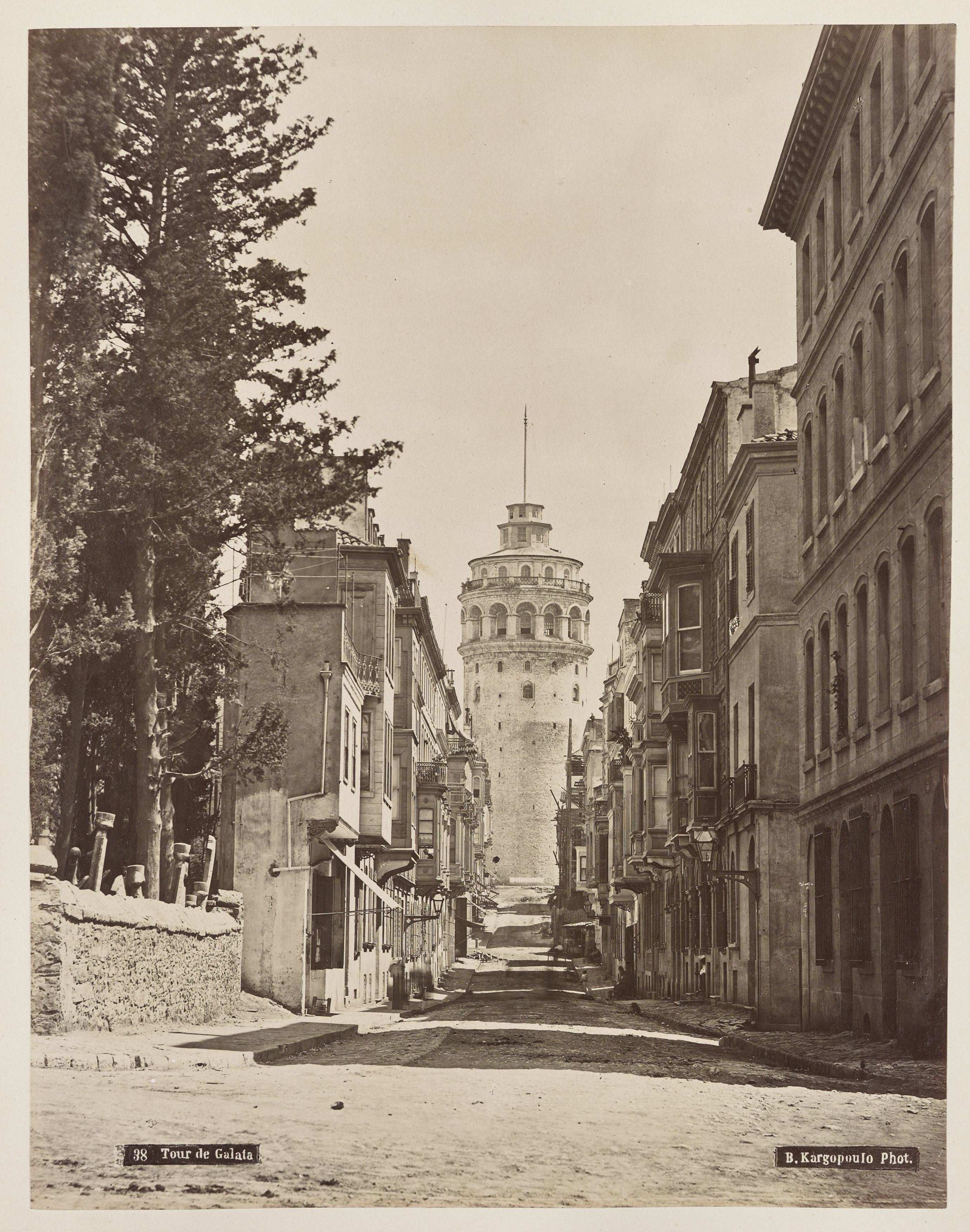 Galata Kulesi Basile Kargopoulo Fotoğrafı 1875