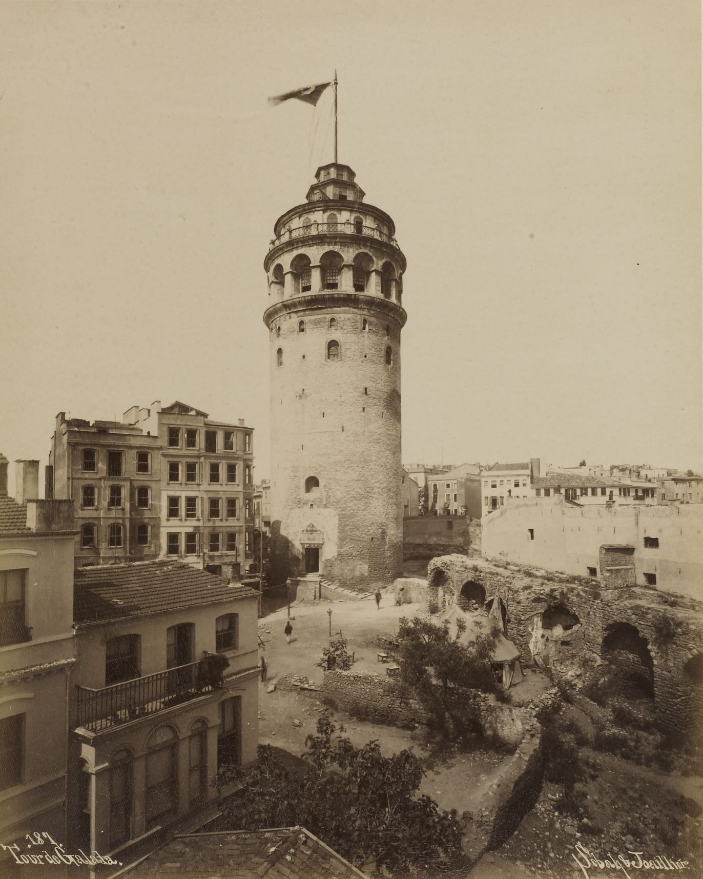 Galata Kulesi / Sébah ve Joaillier Fotoğrafı