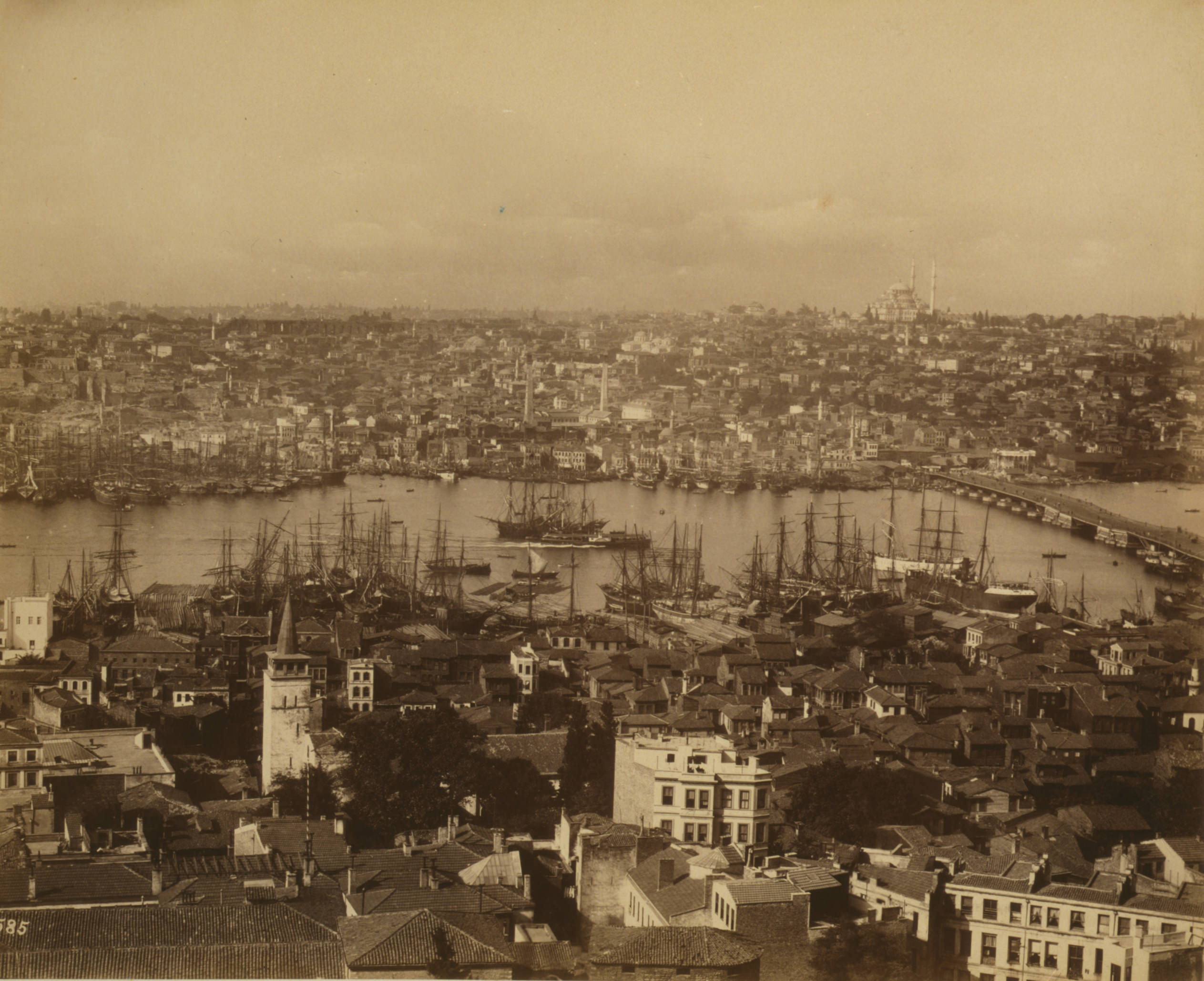 Galata Kulesi'nden Panorama-3 / Abdullah Fréres /1880-1893 LOC Arşivi