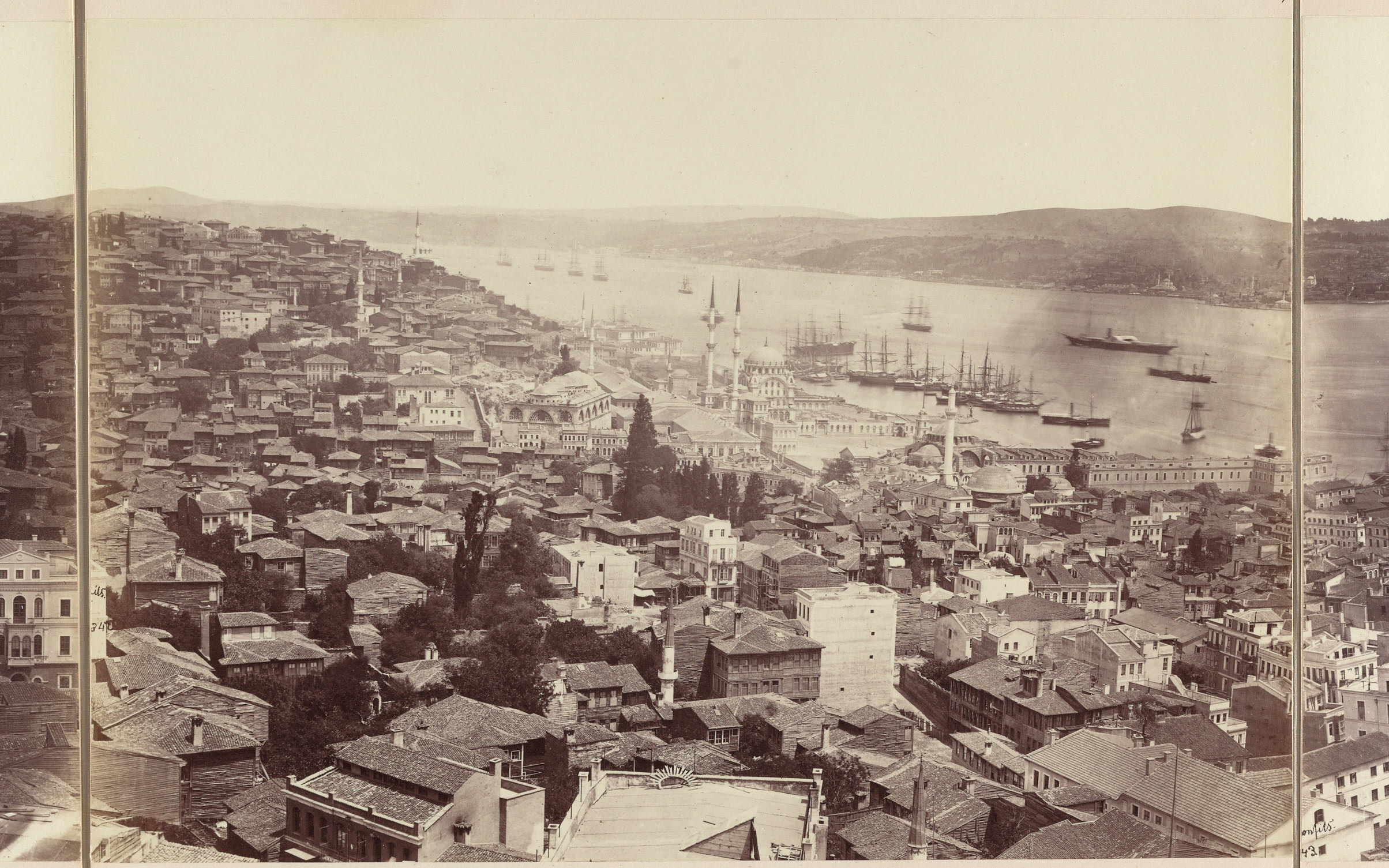 Galata Kulesi'nden Panorama / Felix Bonfils / 1869 / 2-4. Parça