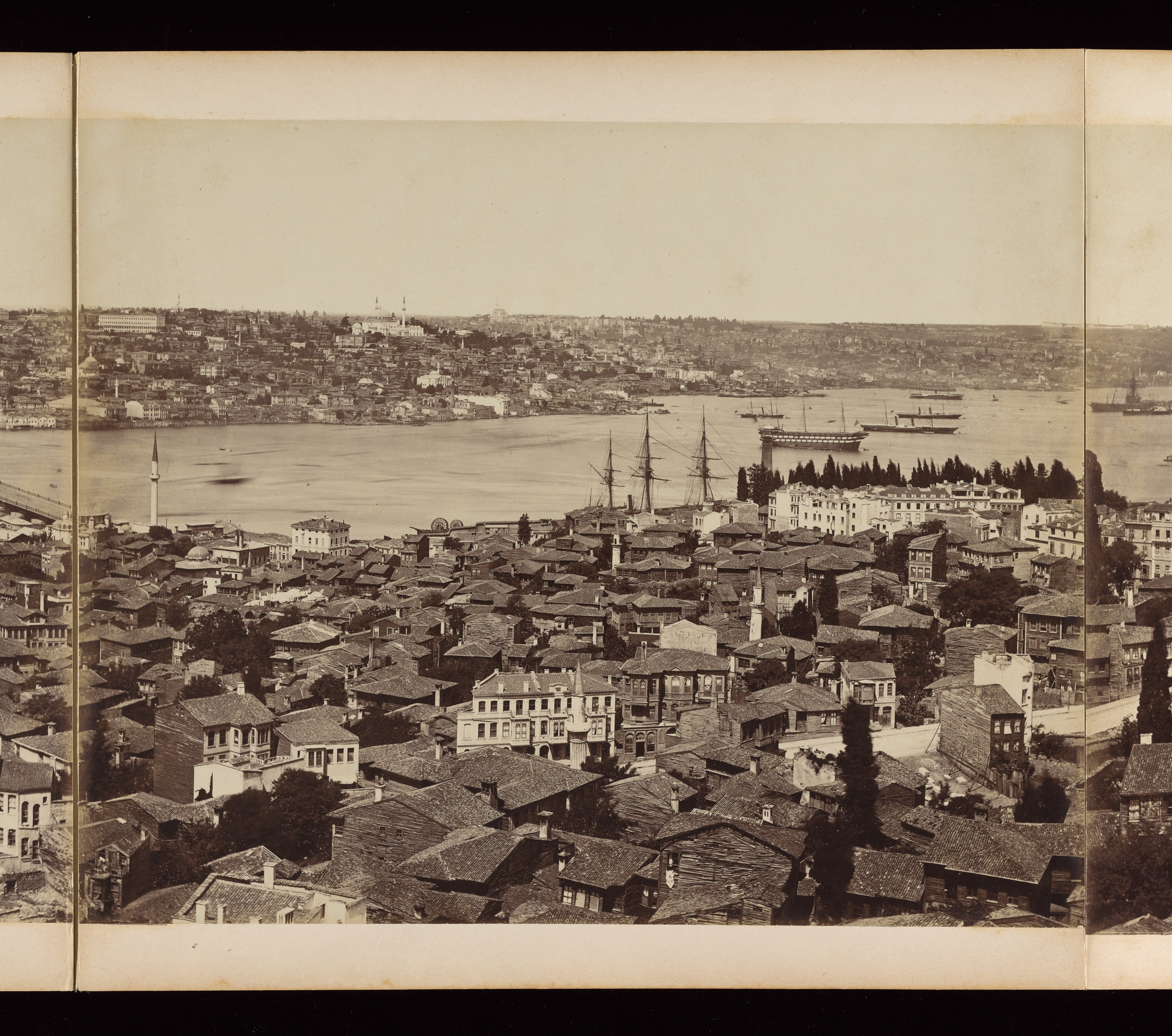 Galata Kulesi'nden Panorama / Sébah & Joaillier / 1878 / 8-10. Parça