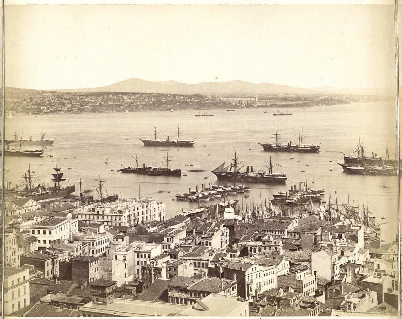 Galata Kulesi'nden Panoramik Görünüm - 3 Guillaume Berggren, 1875