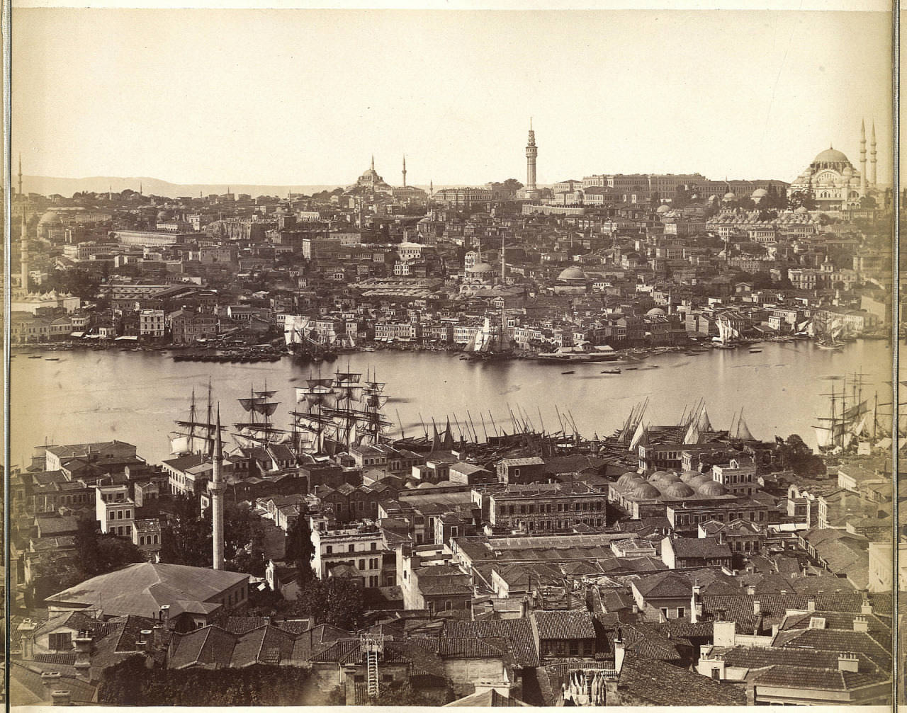 Galata Kulesi'nden Panoramik Görünüm - 6 Guillaume Berggren, 1875