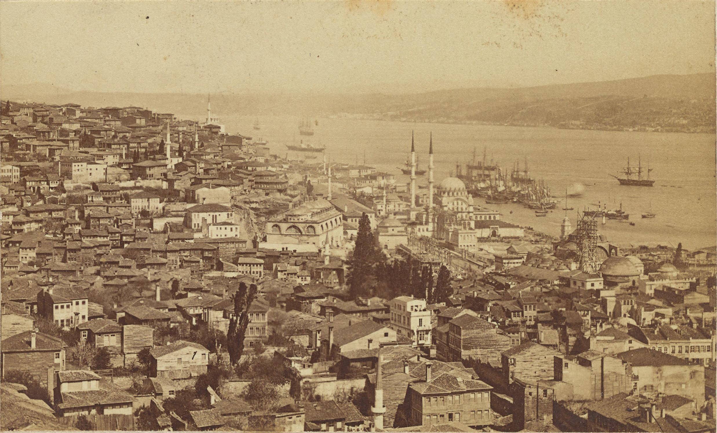 Galata Kulesi'nden Tophane / Pascal Sébah Fotoğrafı / 1870