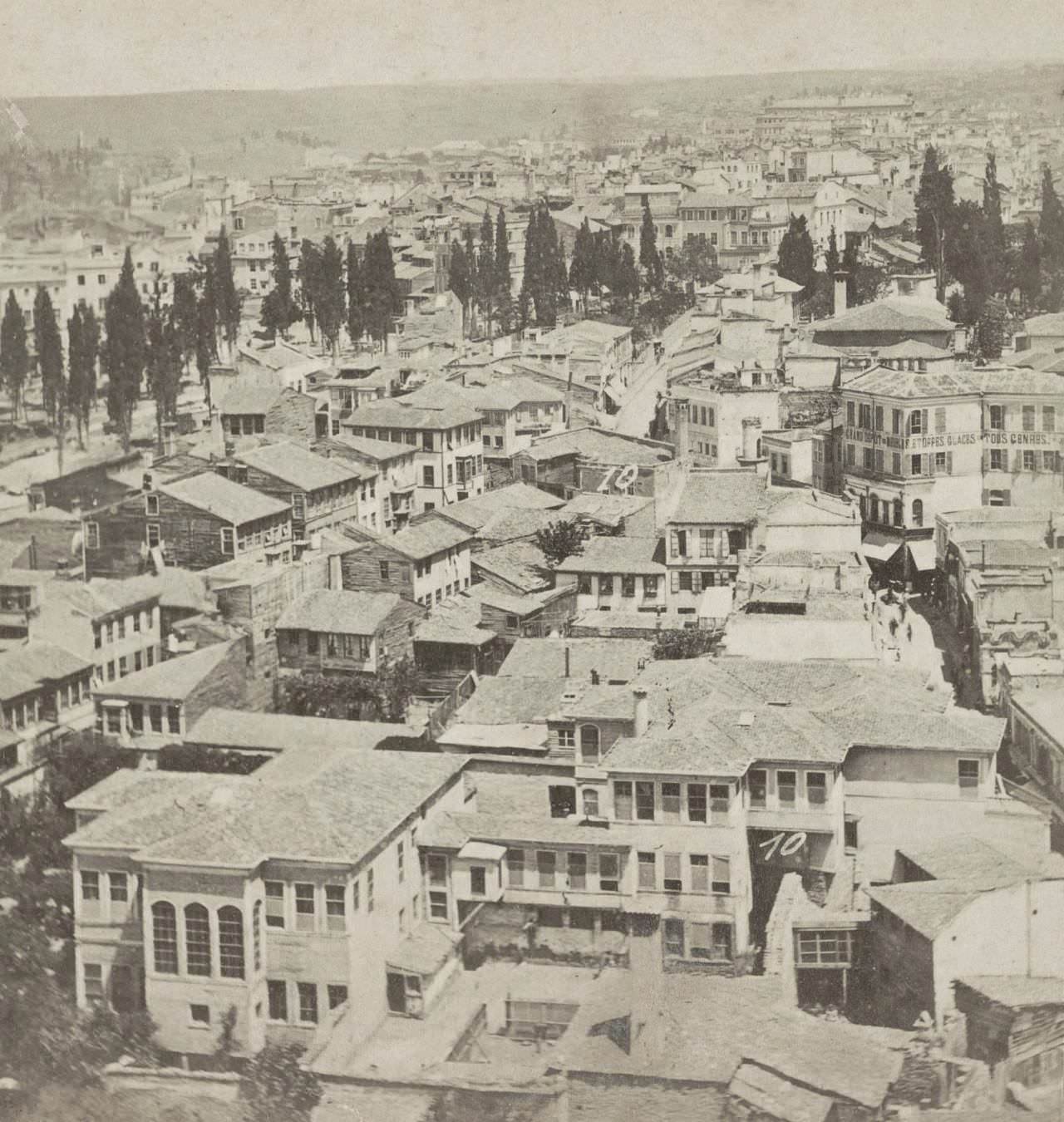 Galata Kulesi'nden Tünel Yönü Sophus Williams & E. Linde & Co. 1860 - 1890
