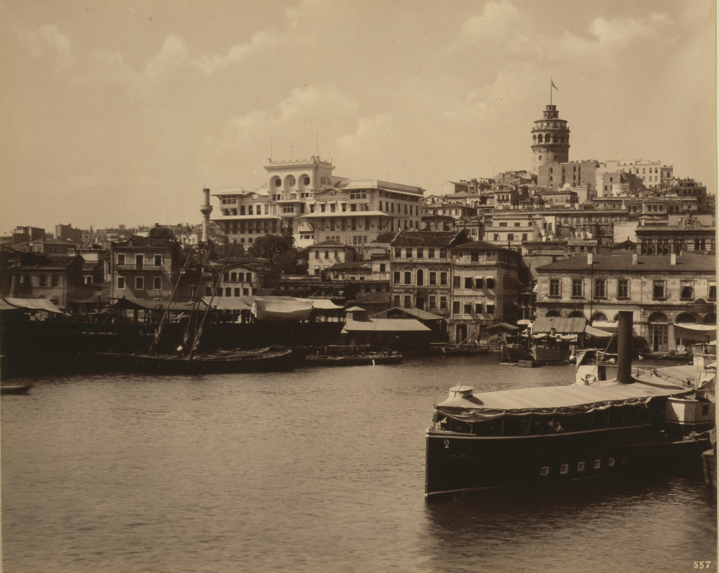 Galata Manzarası / Abdullah Fréres fotoğrafı / 1880-1893 