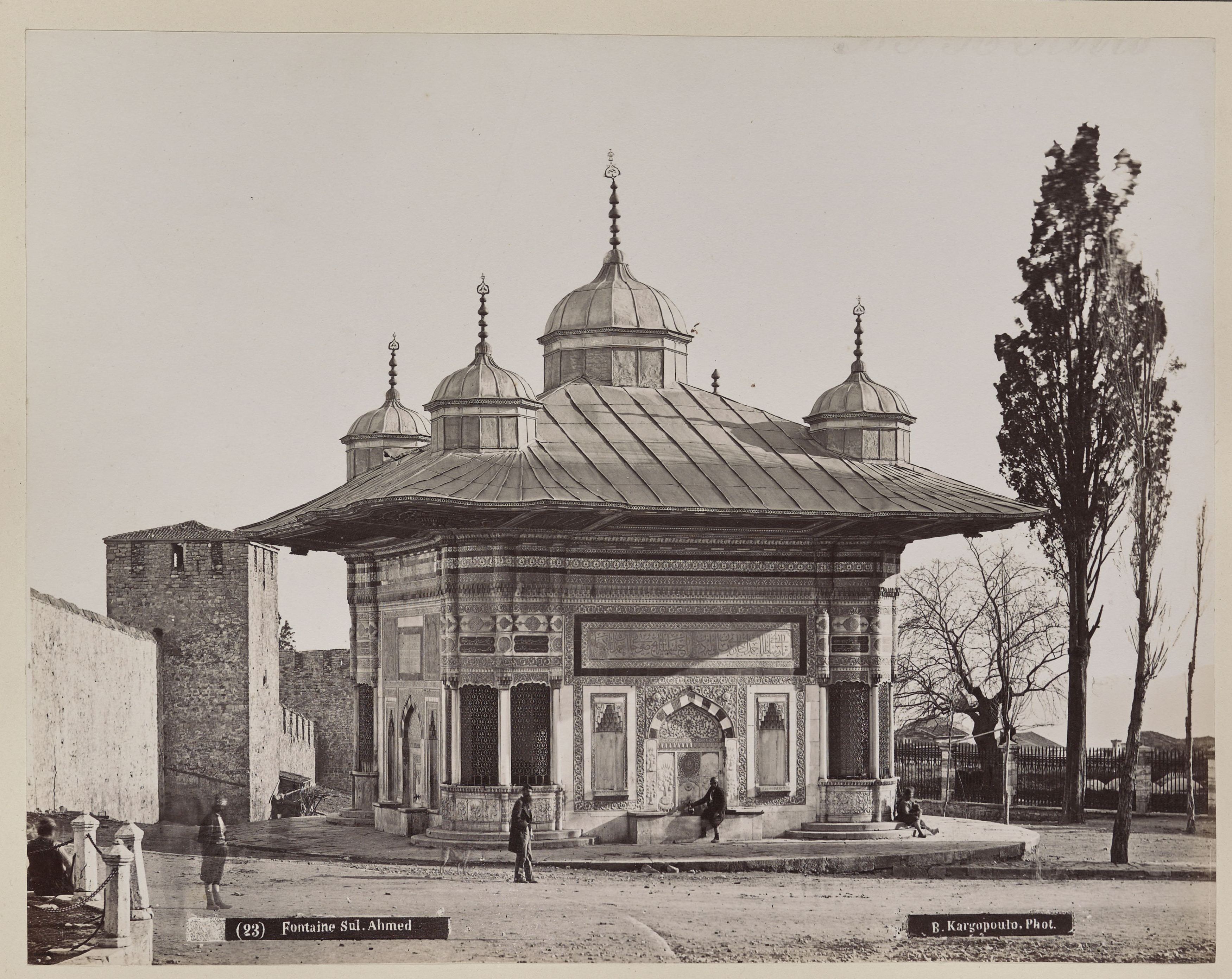 III. Ahmet Çeşmesi Basile Kargopoulo Fotoğrafı 1865-1875