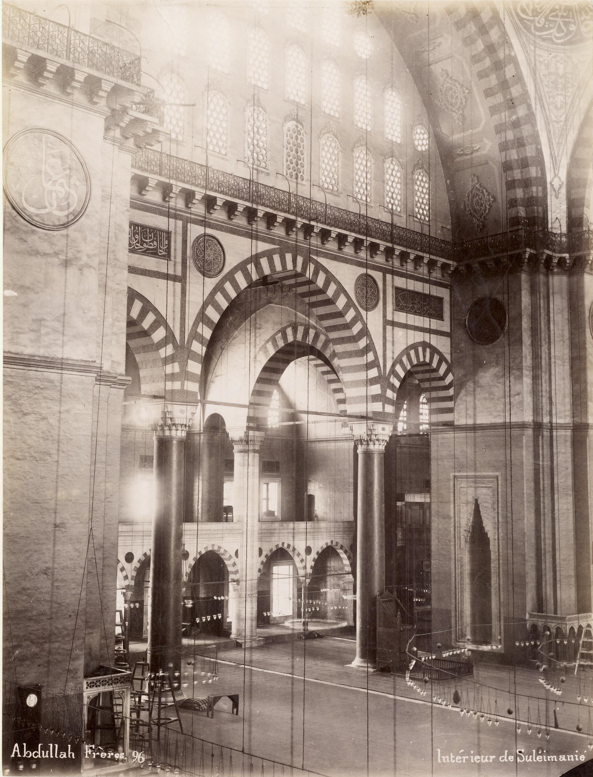 Süleymaniye Camii İçinden Görünüm / Abdullah Fréres Fotoğrafı