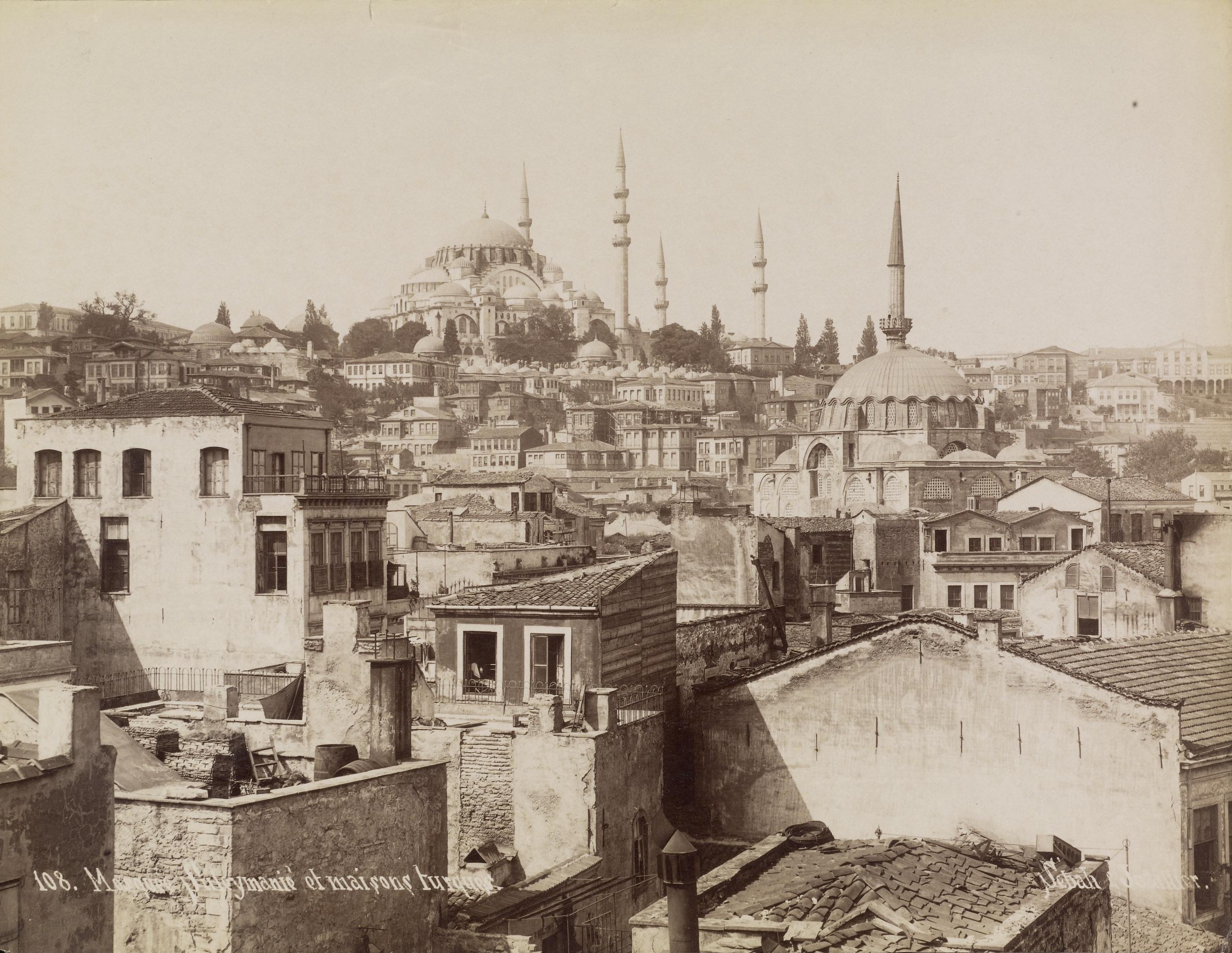 Tahtakale, Rüstem Paşa ve Süleymaniye Camileri / Sébah ve Joaillier Fotoğrafı