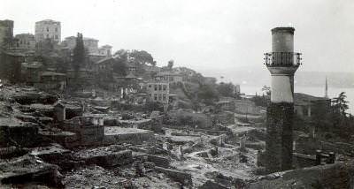 1915 Büyük Cihangir yangını sonrası vadiden görüntüler