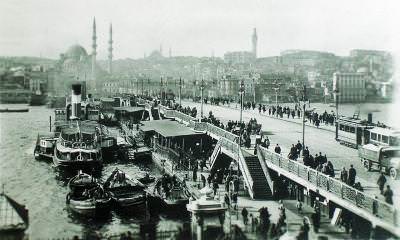 1920 civarlarında Galata Köprüsü