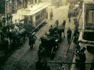 Beyoğlu'nda atlı tramvay