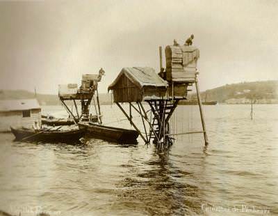 Eski İstanbul Fotoğrafı Bebek’te Dalyan / Abdullah Fréres fotoğrafı