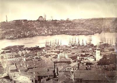 Eski İstanbul / Galata Kulesi’nden Süleymaniye Yönü Felix Bonfils fotoğrafı