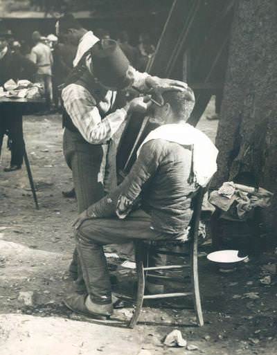 Eski İstanbul / Sokak Berberi