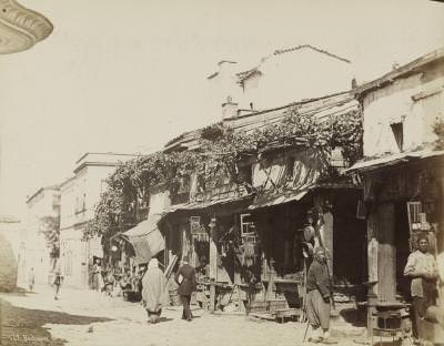 Eski İstanbul'da Çarşı / Pascal Sébah Fotoğrafı / 1890