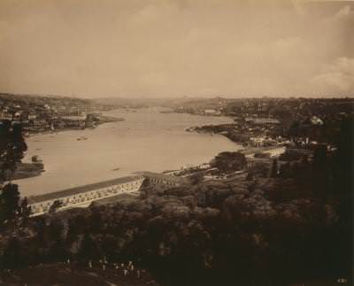 Eyüp Sırtlarından Haliç Abdullah Fréres fotoğrafı 1880-1900 LOC Arşivi