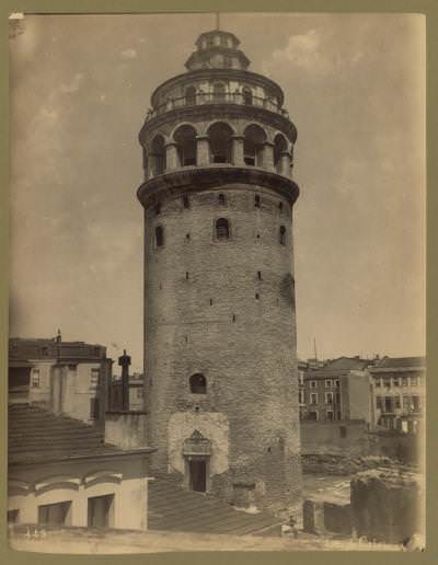 Galata Kulesi Abdullah Fréres fotoğrafı 1880-1900 LOC Arşivi