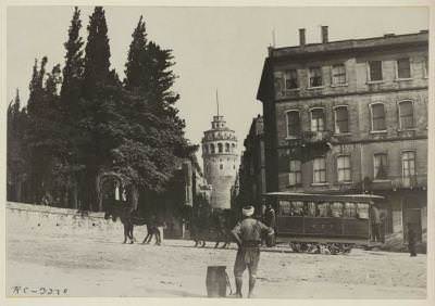Galata Kulesi ve Şişhane 1905 öncesi. LOC arşivi