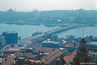 Galata Kulesi'nden 6 fotoğraflık bir seri, 1978 Fotoğrafçı: Hans Peter Grumpe
