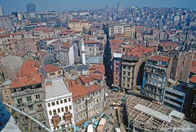 Galata Kulesi'nden 6 fotoğraflık bir seri, 1978 Fotoğrafçı: Hans Peter Grumpe