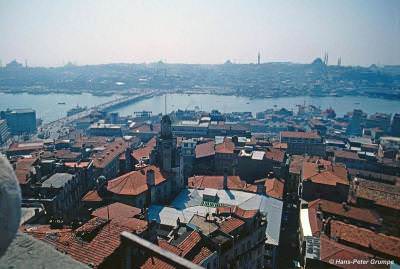 Galata Kulesi'nden 6 fotoğraflık bir seri, 1978 Fotoğrafçı: Hans Peter Grumpe