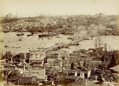 Galata Kulesi'nden Galata Köprüsü/ 19. Yüzyıl