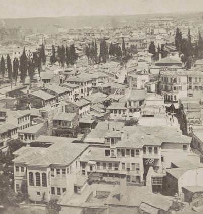 Galata Kulesi'nden Tünel Yönü Sophus Williams & E. Linde & Co. 1860 - 1890