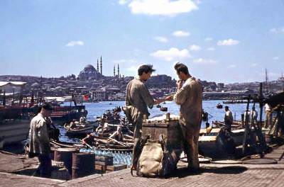 Galata'dan Süleymaniye Yönü / 1954 Rolf Gross fotoğrafı