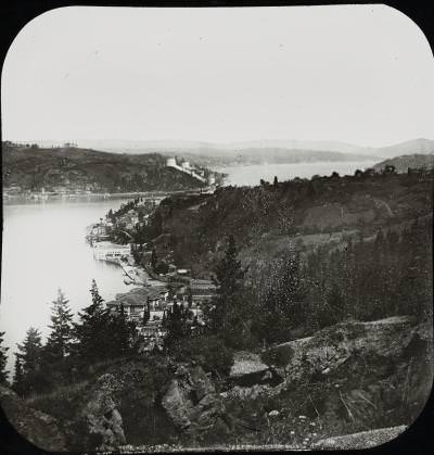 Kandilli'den Boğaziçi, Rumeli Hisarı / Calude-Marie Ferrier Fotoğrafı / 1850'ler