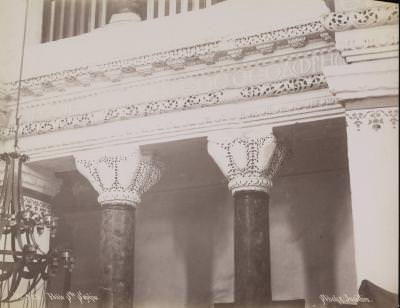 Küçük Ayasofya Camii Kolonları / Sébah & Joaillier Fotoğrafı